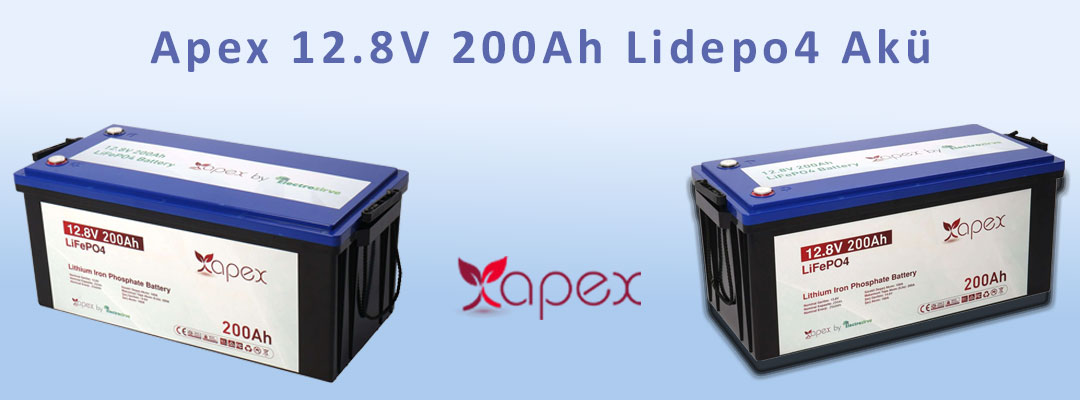lifepo4 200 amper akü apex