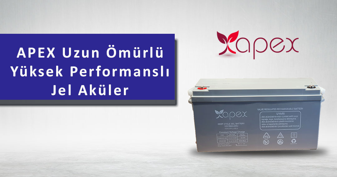 150 amper jel akü apex