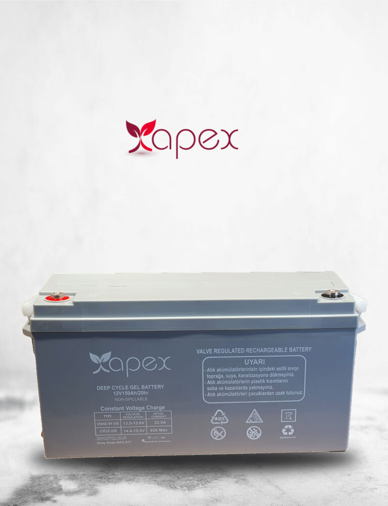 150 amper jel akü apex