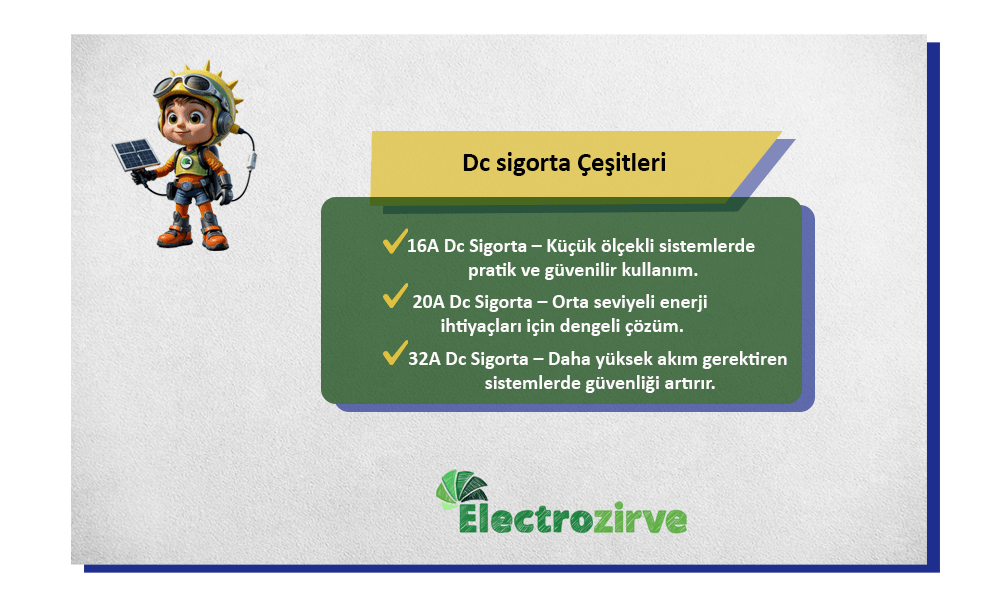 dc sigorta çeşitleri