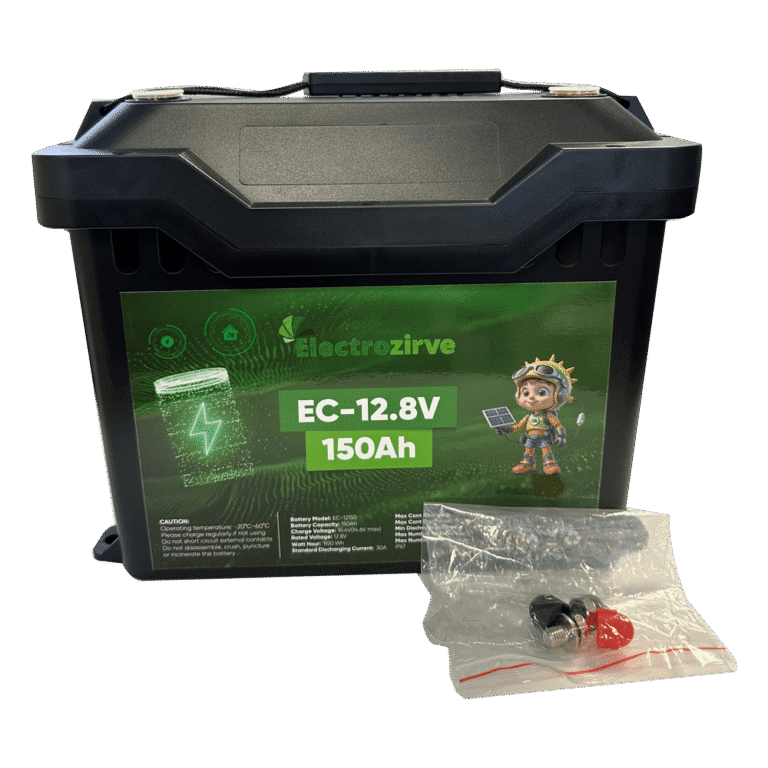 Electrozirve 12.8V 150Ah Slim Kasa Lityum (LiFePO4) Batarya