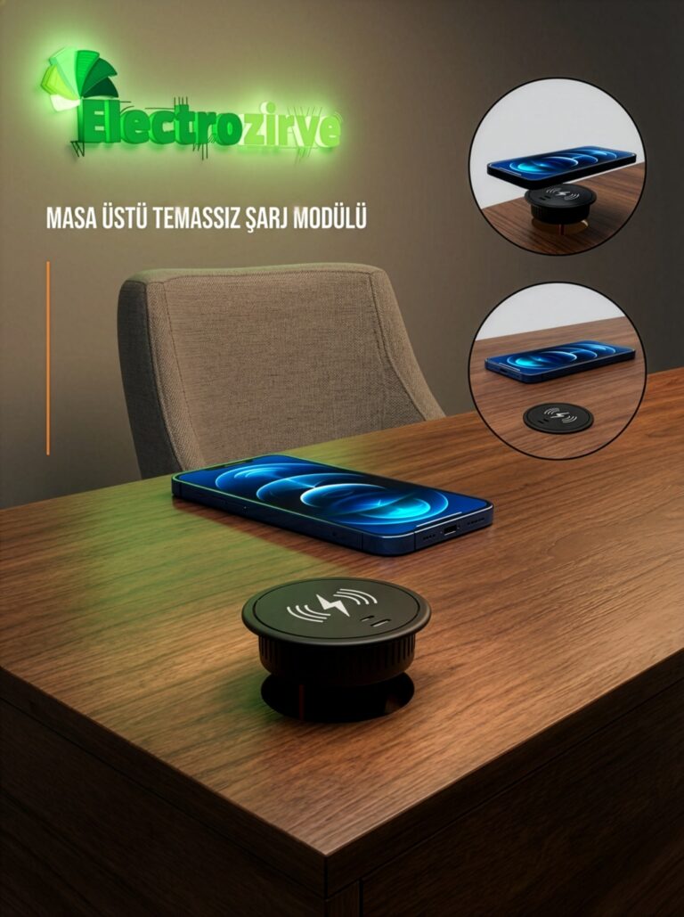 Kablosuz Şarj + USB + Type-C Şarj Cihazı 12/24V